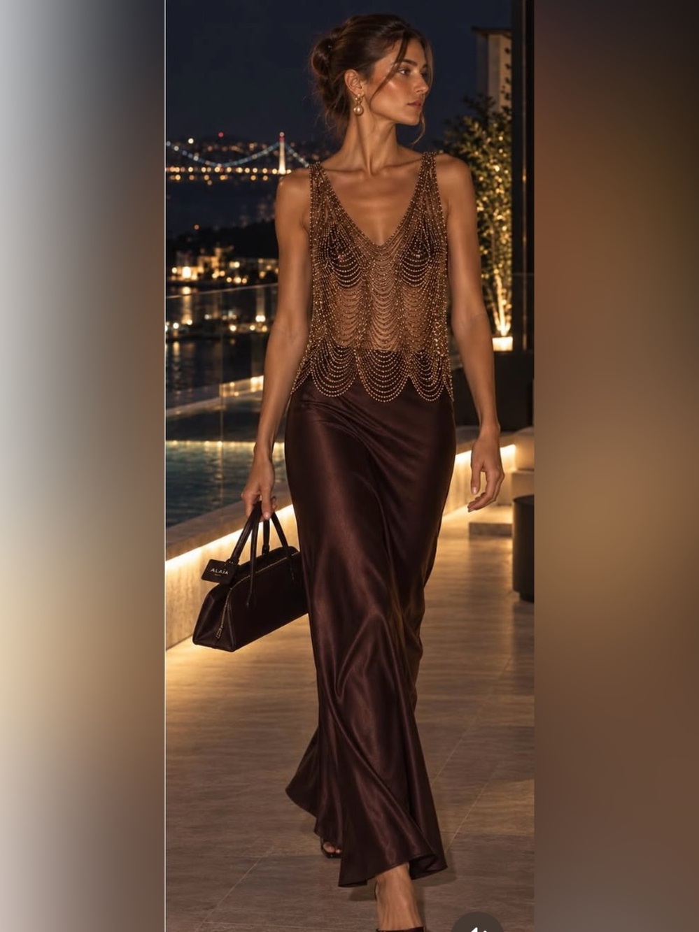 ZARA BEADED STRAPPY TOP